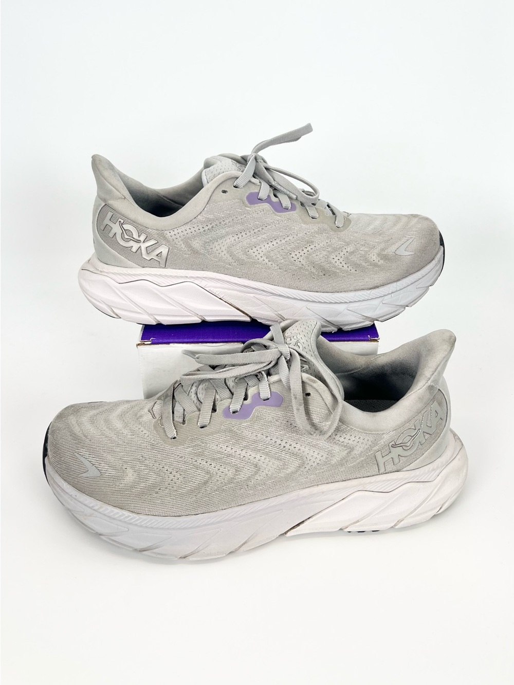 Hoka One One Arahi 6 Running Shoes Women’s 7.5D **WIDE** Gray Athletic Sneakers